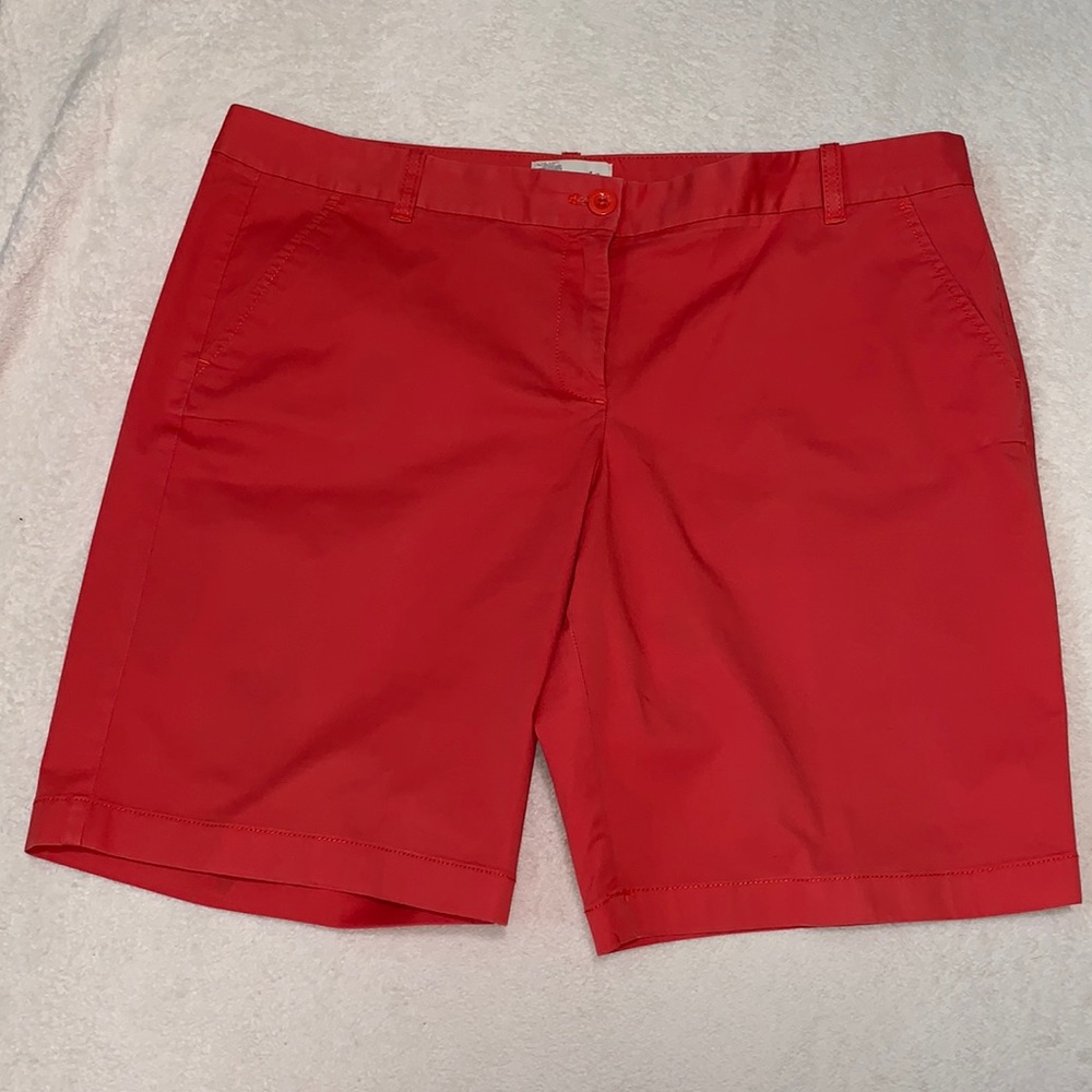 J. Crew Bermuda 9” coral shorts size 14